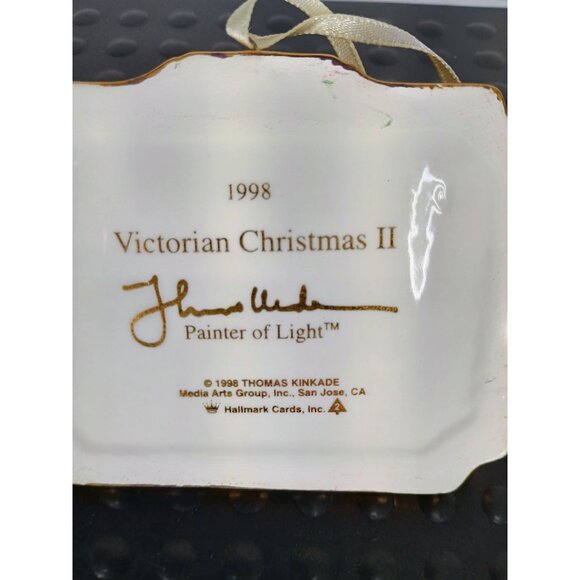 1998 Hallmark Victorian Christmas II Thomas Kinkade Ornament Dollhouse Picture - Picture 3 of 7